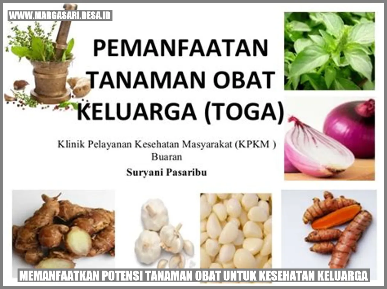 Tanaman obat untuk kesehatan keluarga