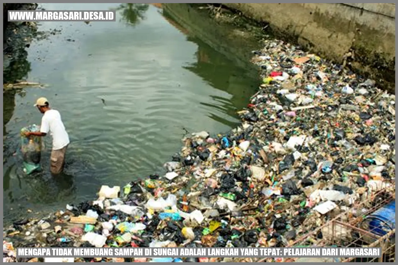 Sampah di sungai Margasari